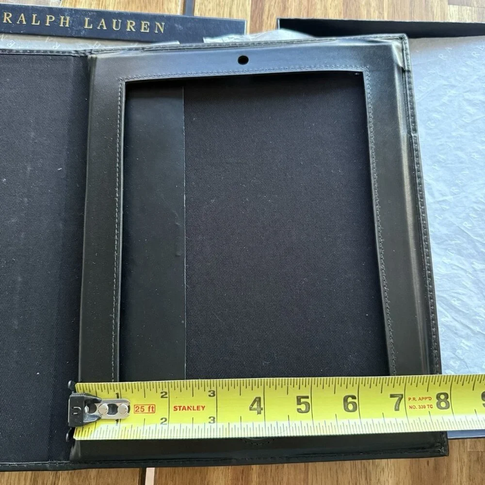 Polo‎ Ralph Lauren Leather Black Case For Ipad Or Tablet Media See Measurements